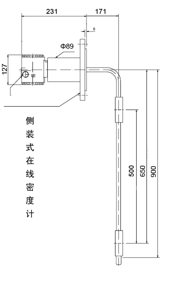 智能在線密度計(jì)外形尺寸圖 智能在線密度計(jì)外形尺寸圖