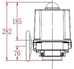 PSQ角行程執(zhí)行機(jī)構(gòu)外形尺寸 PSQ角行程執(zhí)行機(jī)構(gòu)外形尺寸