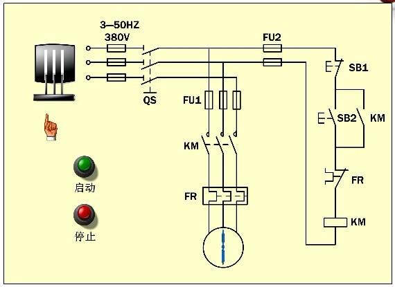 電機(jī)接觸器、控制方式示意圖