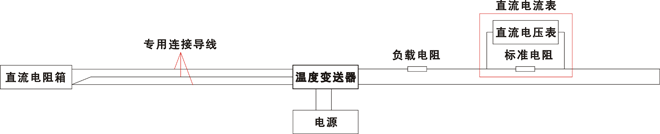 四線制熱電阻溫度變送器校驗接線 四線制熱電阻溫度變送器校驗接線