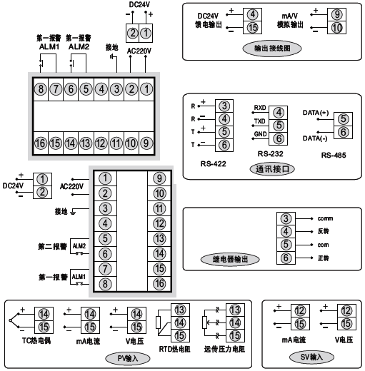 SWP-ND425閥位控制調(diào)節(jié)器接線圖 SWP-ND425閥位控制調(diào)節(jié)器接線圖