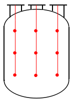 反應(yīng)器床層溫度測量帶套管多點熱電偶軸向安裝 反應(yīng)器床層溫度測量帶套管多點熱電偶軸向安裝