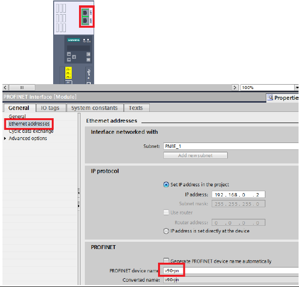 V90 PN的IP地址和Profinet Device Name的設(shè)置 V90 PN的IP地址和Profinet Device Name的設(shè)置