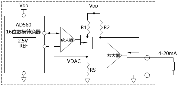 增加一級電流轉(zhuǎn)換電路，將電流源輸出改為低端輸出