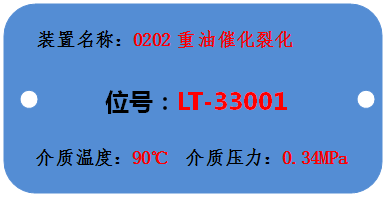 控制回路的儀表標(biāo)識牌