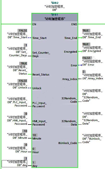 博途V15加密計(jì)時(shí)模塊