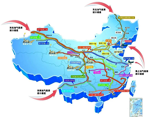 我國境外油氣能源進(jìn)口通道路線圖 我國境外油氣能源進(jìn)口通道路線圖