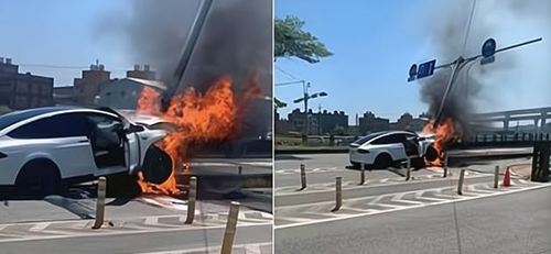 林志穎駕駛電動汽車發(fā)生碰撞起火 林志穎駕駛電動汽車發(fā)生碰撞起火